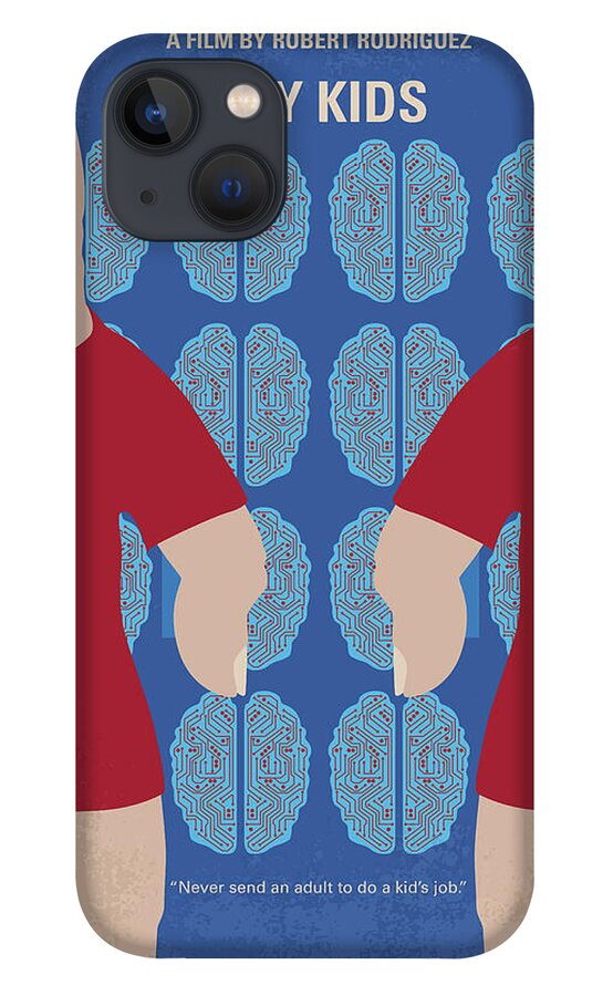 Spy Kids iPhone 13 Case featuring the digital art No681 My Spy Kids minimal movie poster by Chungkong Art