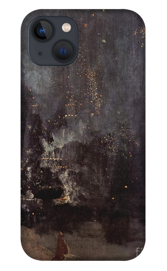 James Mcneill Whistler iPhone 13 Case featuring the painting Nocturne in Black and Gold by MotionAge Designs