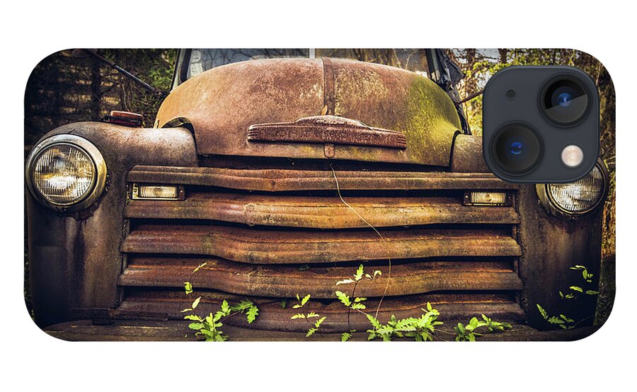 North Carolina iPhone 13 Case featuring the photograph North Carolina Back Roads Rusty Chevy by Cynthia Wolfe