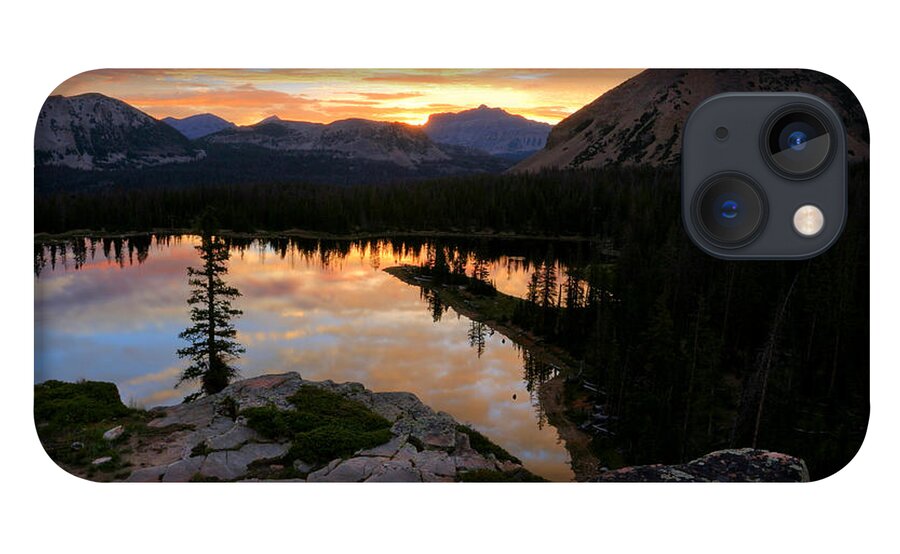 Utah iPhone 13 Case featuring the photograph Notch Lake Sunrise Reflection by Brett Pelletier