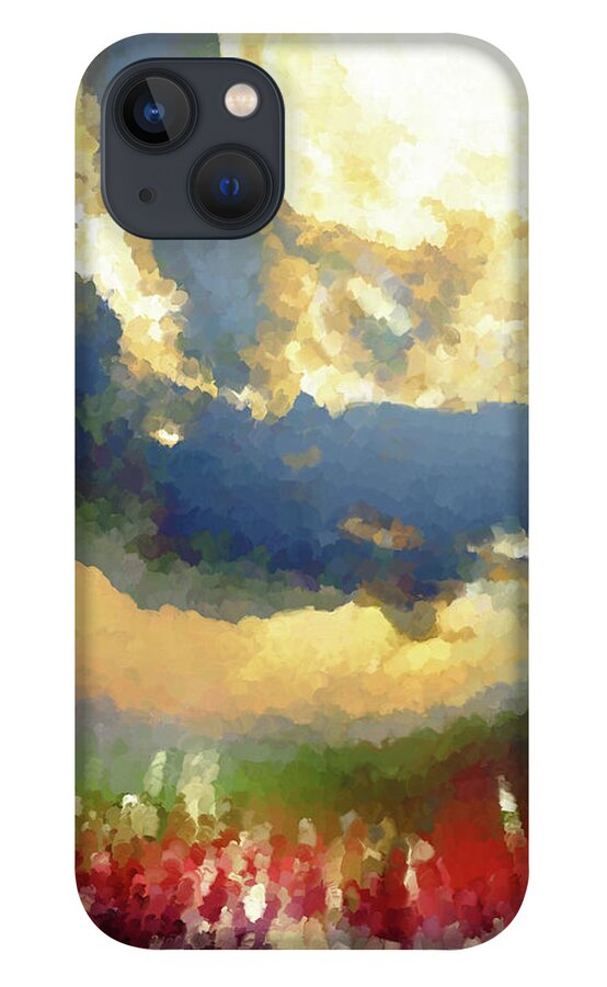 Abstract Impressionism iPhone 13 Case featuring the digital art Novam Mortem by Matthew Lindley