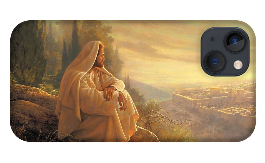 Esus iPhone 13 Case featuring the painting O Jerusalem by Greg Olsen