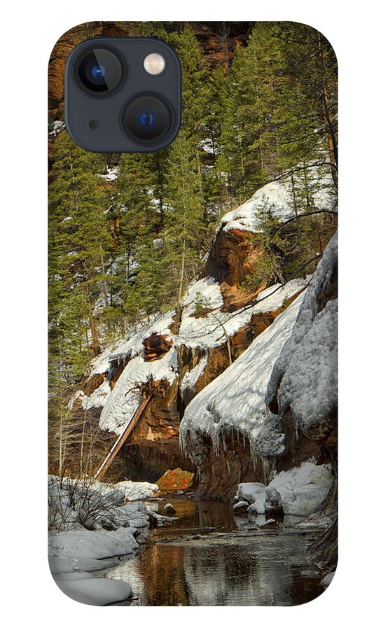 Westfork Trail iPhone 13 Case featuring the photograph Oak Creek Beckons by Tom Kelly