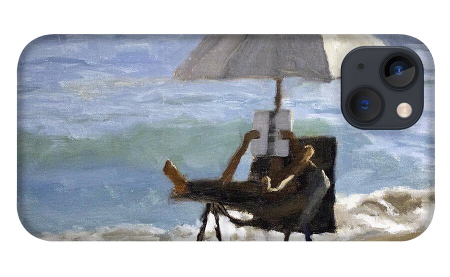 Ocean iPhone 13 Case featuring the painting Ocean reader by Tate Hamilton