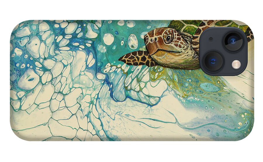 Honu iPhone 13 Case featuring the painting Ocean's Call by Darice Machel McGuire
