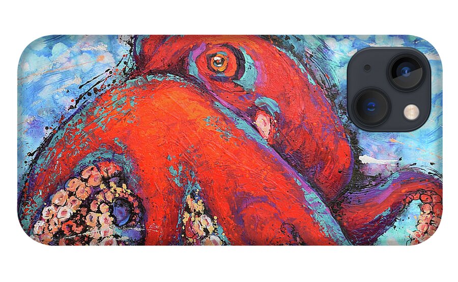 Octopus iPhone 13 Case featuring the painting Octopus by Jyotika Shroff