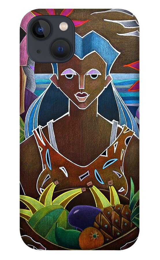 Girl iPhone 13 Case featuring the painting Ofrendas de mi tierra II by Oscar Ortiz