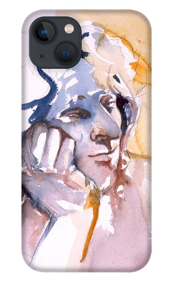 Headshot iPhone 13 Case featuring the painting Ogden 2 by Barbara Pease