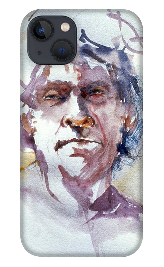 Headshot iPhone 13 Case featuring the painting Ogden head study 1 by Barbara Pease