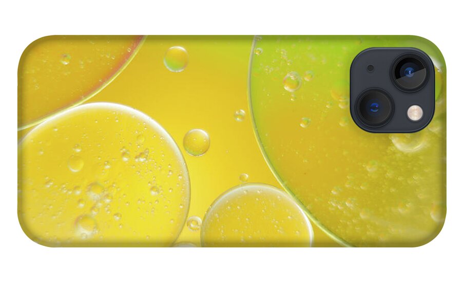 Water iPhone 13 Case featuring the photograph Oil and water bubbles by Andy Myatt