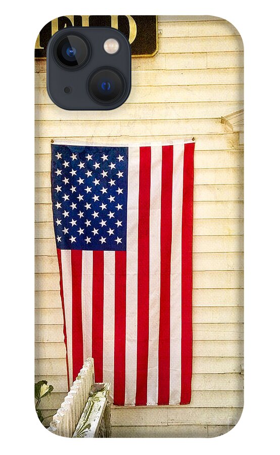 Our Town iPhone 13 Case featuring the photograph Old Rugged Field Flag by Craig J Satterlee