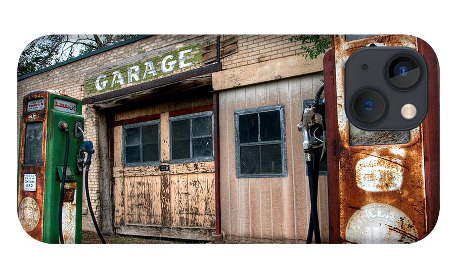 No People iPhone 13 Case featuring the photograph Old Service Station by Brett Pelletier