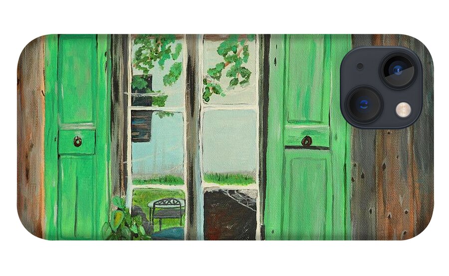 Wood Shed iPhone 13 Case featuring the painting Old Shed by David Bigelow