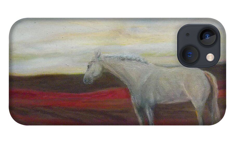Horse iPhone 13 Case featuring the painting On the Edge by Susan Esbensen