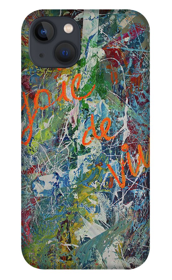 Derek Kaplan Art iPhone 13 Case featuring the painting Opt.43.16 Studio Wall by Derek Kaplan
