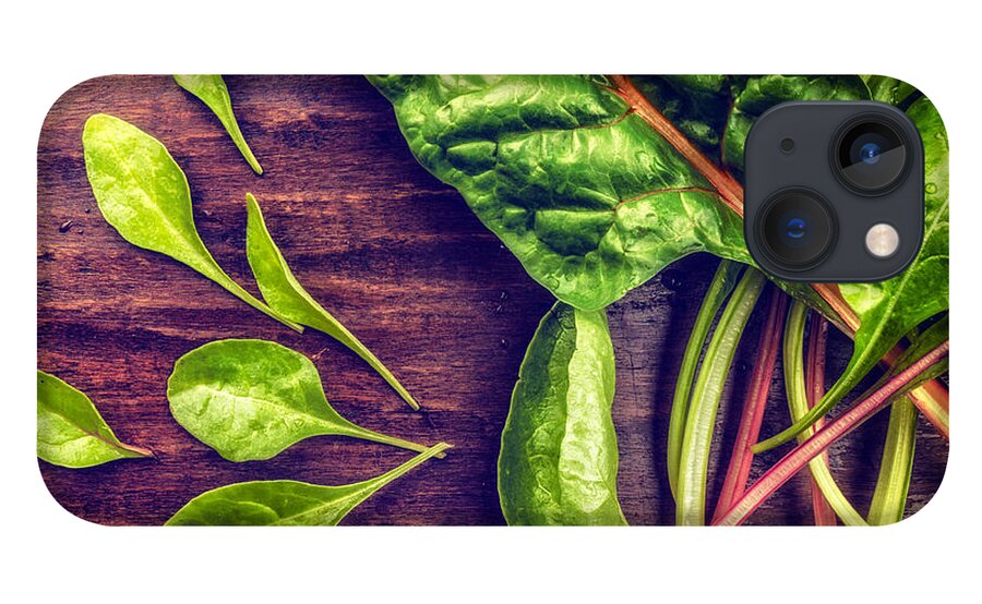 Health iPhone 13 Case featuring the photograph Organic Rainbow Chard by TC Morgan