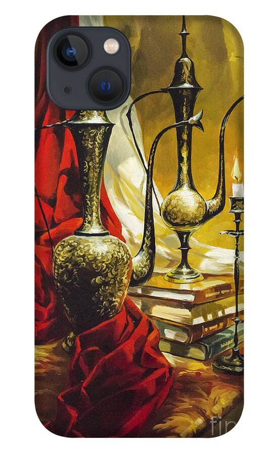 Maria Rabinky iPhone 13 Case featuring the painting Oriental Jugs by Maria Rabinky