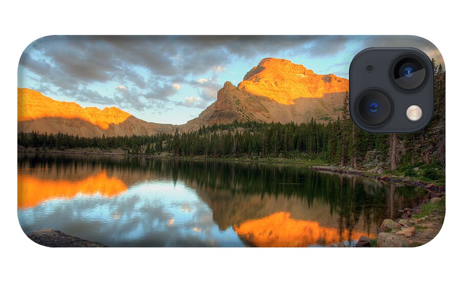 Landscape iPhone 13 Case featuring the photograph Ostler Lake and Peak by Brett Pelletier