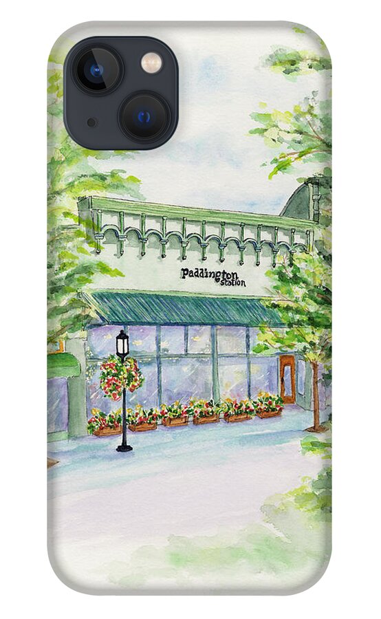 Paddington Station Gift Store iPhone 13 Case featuring the painting Paddington Station by Lori Taylor