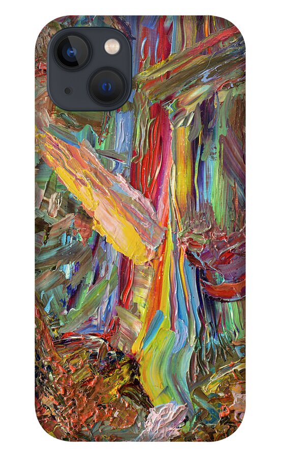 Abstract iPhone 13 Case featuring the painting Paint number 40 by James W Johnson
