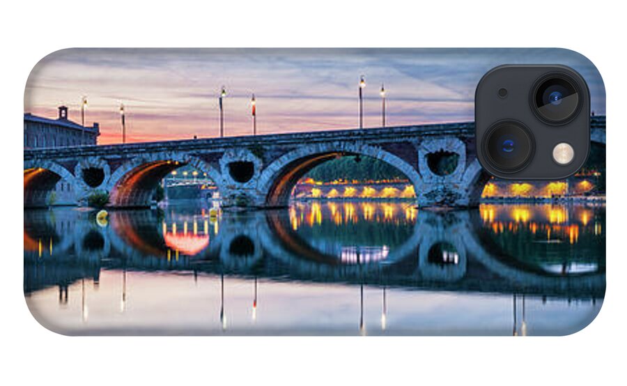 Pont Neuf iPhone 13 Case featuring the photograph Panorama of Pont Neuf in Toulouse by Elena Elisseeva