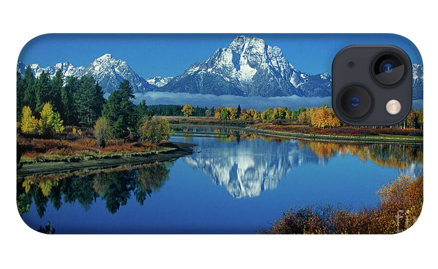 Dave Welling iPhone 13 Case featuring the photograph Panorama Oxbow Bend Grand Tetons National Park Wyoming by Dave Welling