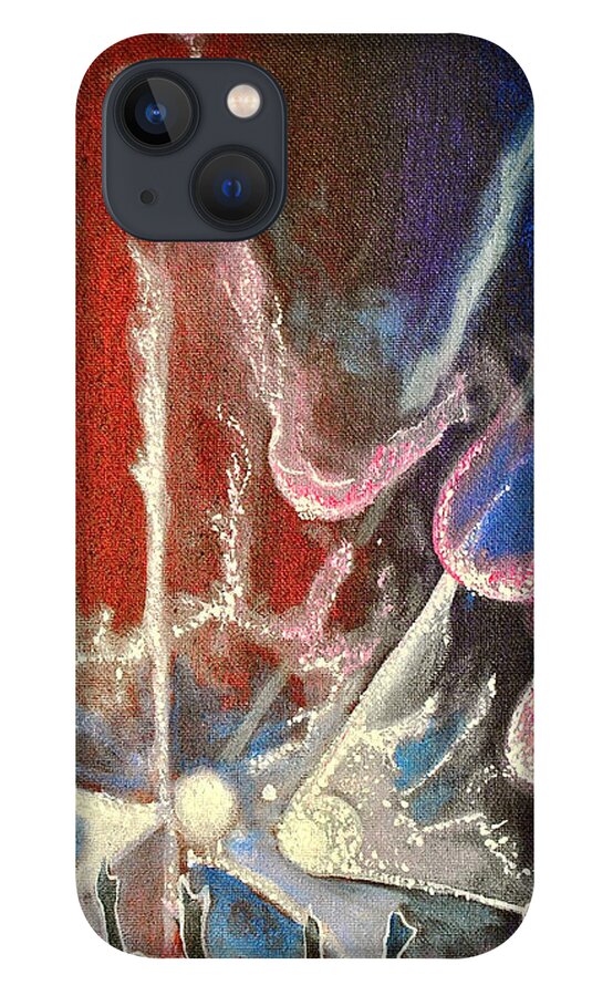 Night Lights iPhone 13 Case featuring the painting Party Night by Patricia Arroyo