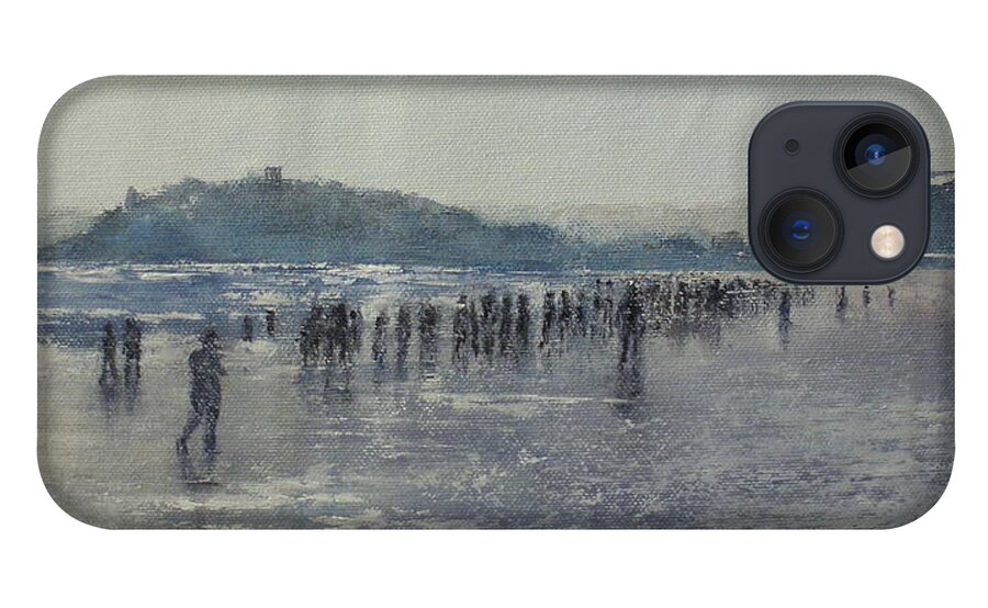 Sardinero iPhone 13 Case featuring the painting Paseo Por La Playa Del Sardinero by Tomas Castano