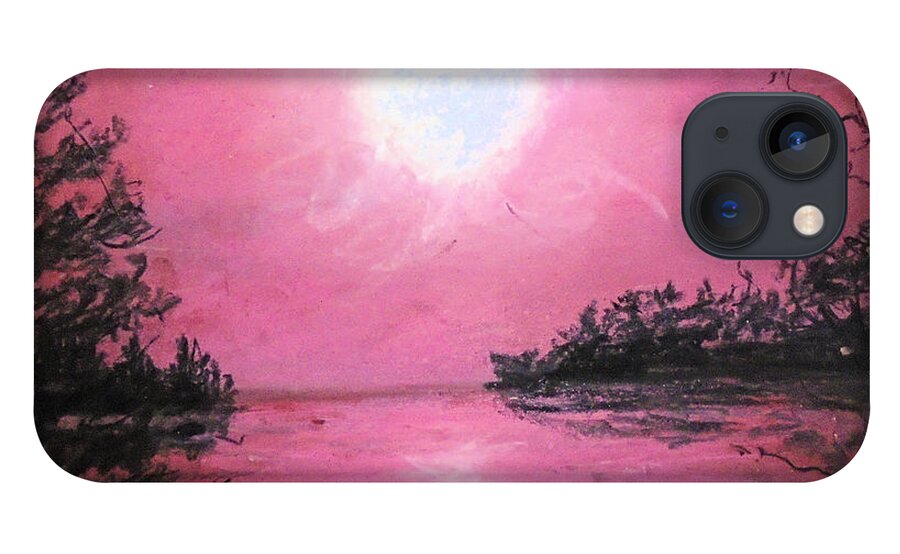 Chromatic Sunset iPhone 13 Case featuring the painting Passionate Dreams by Jen Shearer