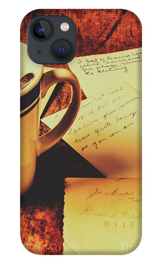 Cup iPhone 13 Case featuring the photograph Past postcard preoccupations by Jorgo Photography