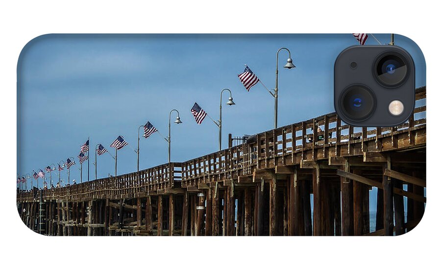 Ventura iPhone 13 Case featuring the photograph Patriotic Pier by Pamela Newcomb