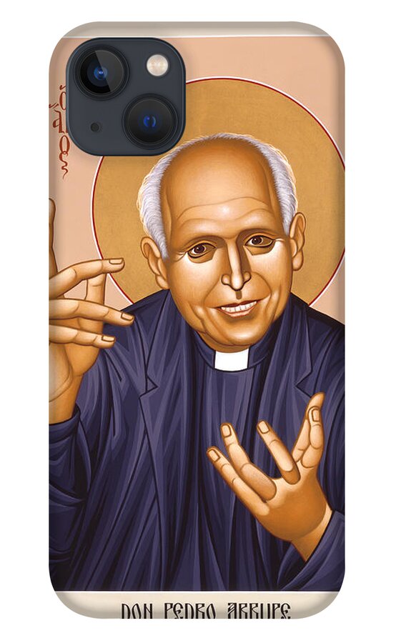 Pedro Arrupe iPhone 13 Case featuring the painting Pedro Arrupe, SJ - RLPDA by Br Robert Lentz OFM