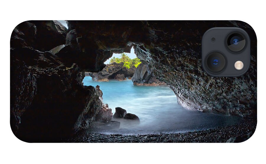Hana iPhone 13 Case featuring the photograph Peeking Through the Lava Tube by Susan Rissi Tregoning
