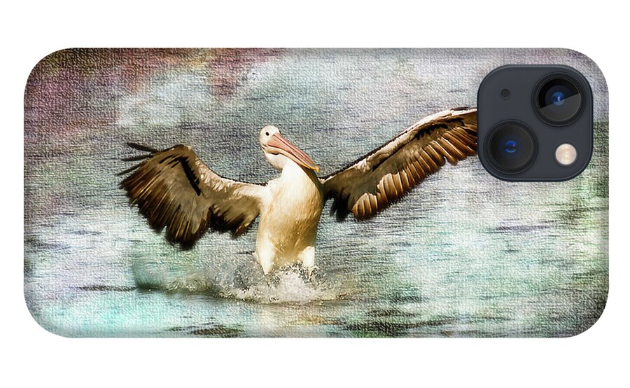 Pelicans iPhone 13 Case featuring the photograph Pelican art 00174 by Kevin Chippindall