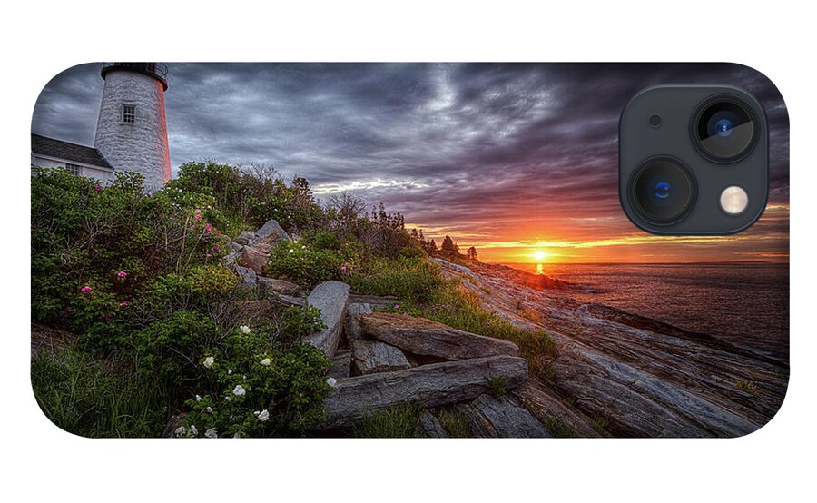 Lighthouse iPhone 13 Case featuring the photograph Pemaquid Sunrise by Neil Shapiro