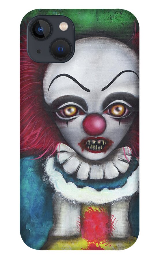 Pennywise iPhone 13 Case featuring the painting Pennywise by Abril Andrade