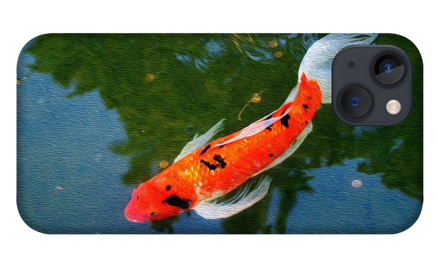 Bonnie Follett iPhone 13 Case featuring the photograph Pensive Koi by Bonnie Follett