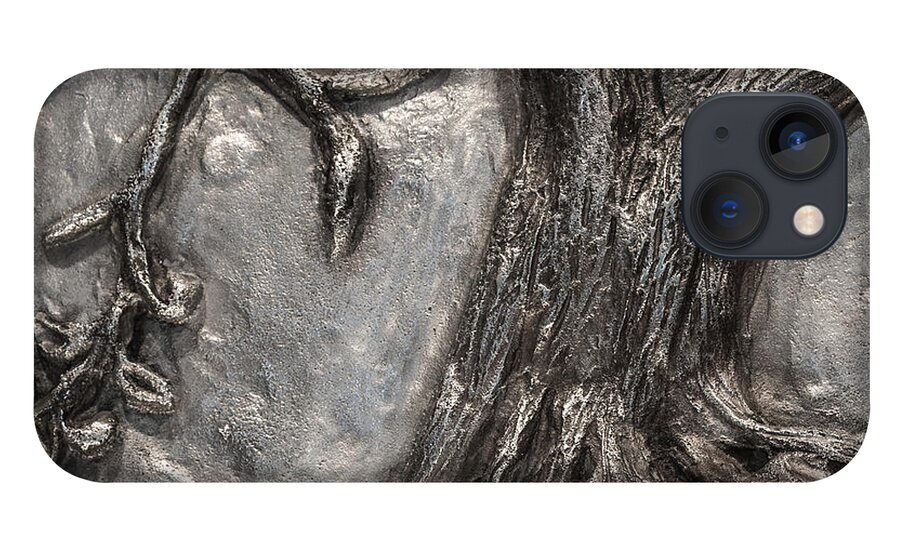 Perseverance iPhone 13 Case featuring the sculpture Close-up image of Perseverance by Sheila Johns