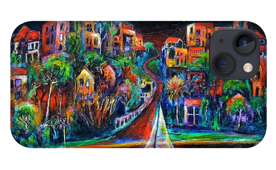 Art iPhone 13 Case featuring the painting Perth by night by Jeremy Holton