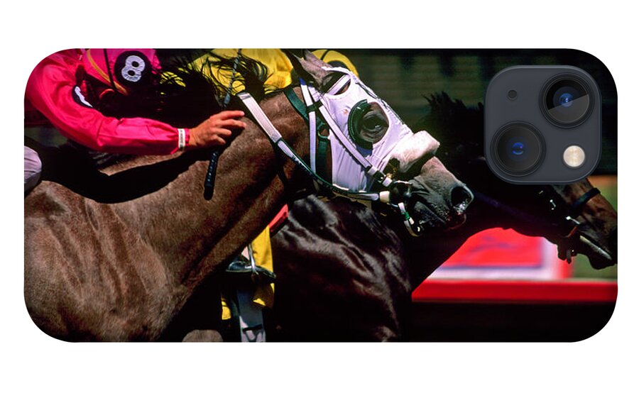 Horse iPhone 13 Case featuring the photograph Photo Finish by Kathy McClure