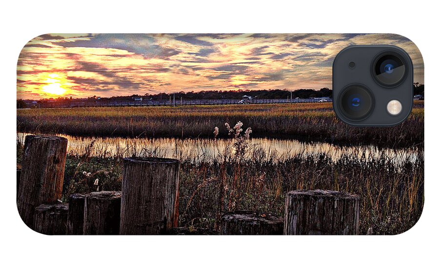 Pilings iPhone 13 Case featuring the photograph Pilings Inlet Sunset by Joey OConnor Photography