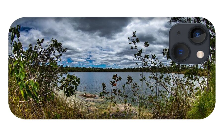 Fisheye iPhone 13 Case featuring the photograph Pine Glades Lake 18 by Michael Fryd