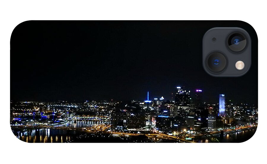 Pittsburgh By Night iPhone 13 Case featuring the photograph Pittsburgh by Night by Dark Whimsy
