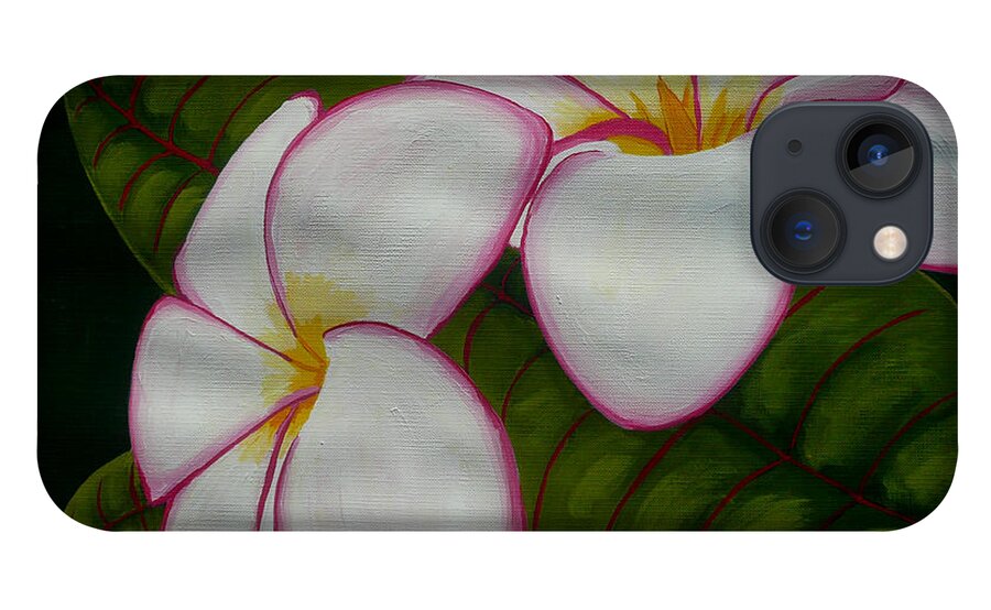 Plumeria iPhone 13 Case featuring the painting Plumeria by Anthony Dunphy