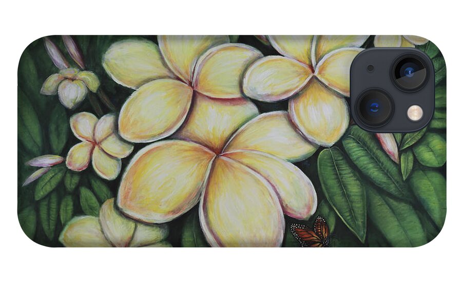 Plumeria iPhone 13 Case featuring the painting Plumeria by Lynn Buettner