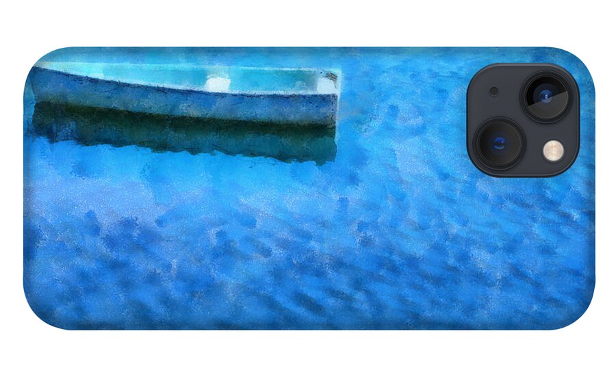 Boat Lake Water Painting Ocean Sea Fishing Nature iPhone 13 Case featuring the painting Pnrf0512 by Henry Butz