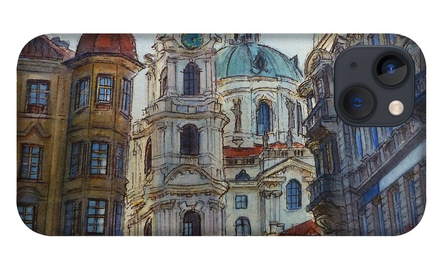 Prague iPhone 13 Case featuring the painting Prague II by Henrieta Maneva