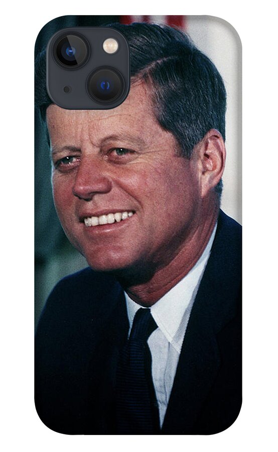 John F. Kennedy iPhone 13 Case featuring the photograph President John F Kennedy by Mountain Dreams