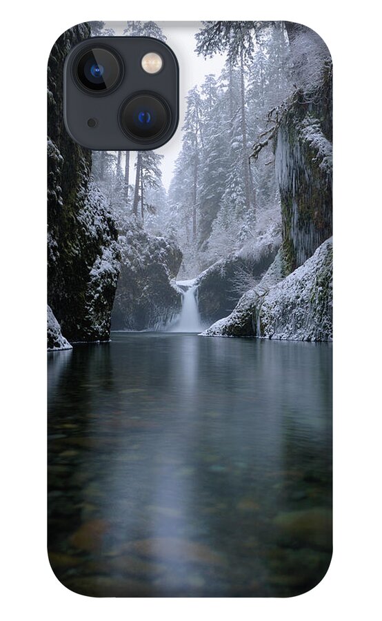 Waterfall iPhone 13 Case featuring the photograph Punch Bowl Winter by Andrew Kumler