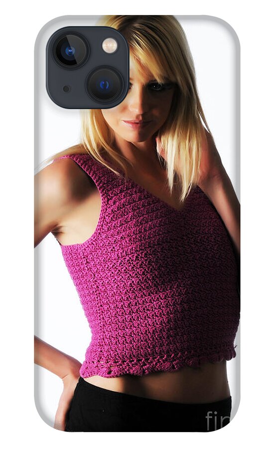 Artistic iPhone 13 Case featuring the photograph Purple crochet by Robert WK Clark